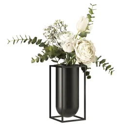 Kubus lolo vase with flowers by lassen
